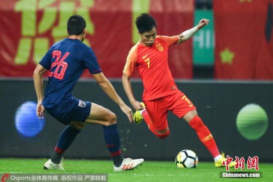 资料图:中国杯揭幕战,韦世豪首发出战打满全场。 图片来源:Osports全体育图片社