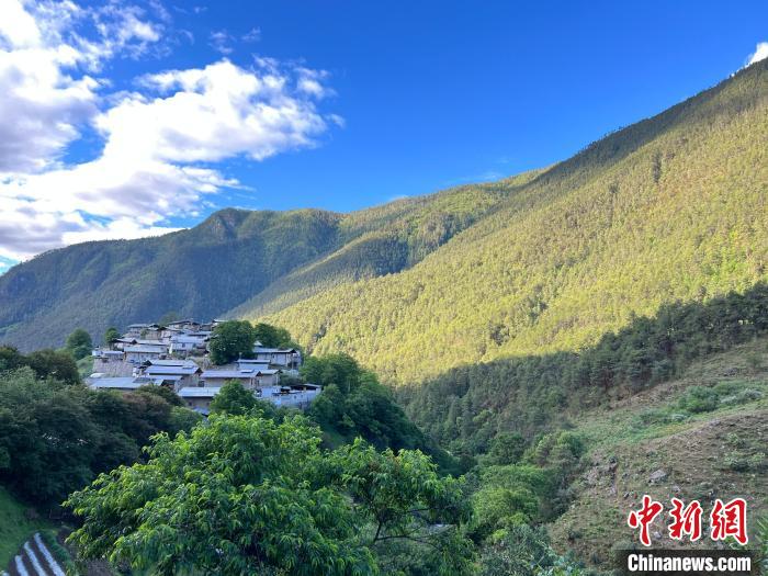 图为晨光中的尼汝村。 熊佳欣 摄 图为晨光中的尼汝村。 熊佳欣 摄