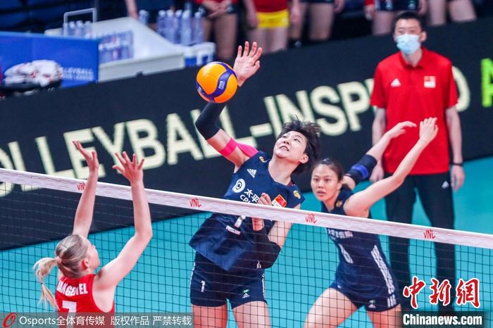 6月15日,世界女排联赛,中国女排对阵比利时女排。图片来源:Osports全体育 点击进入下一页