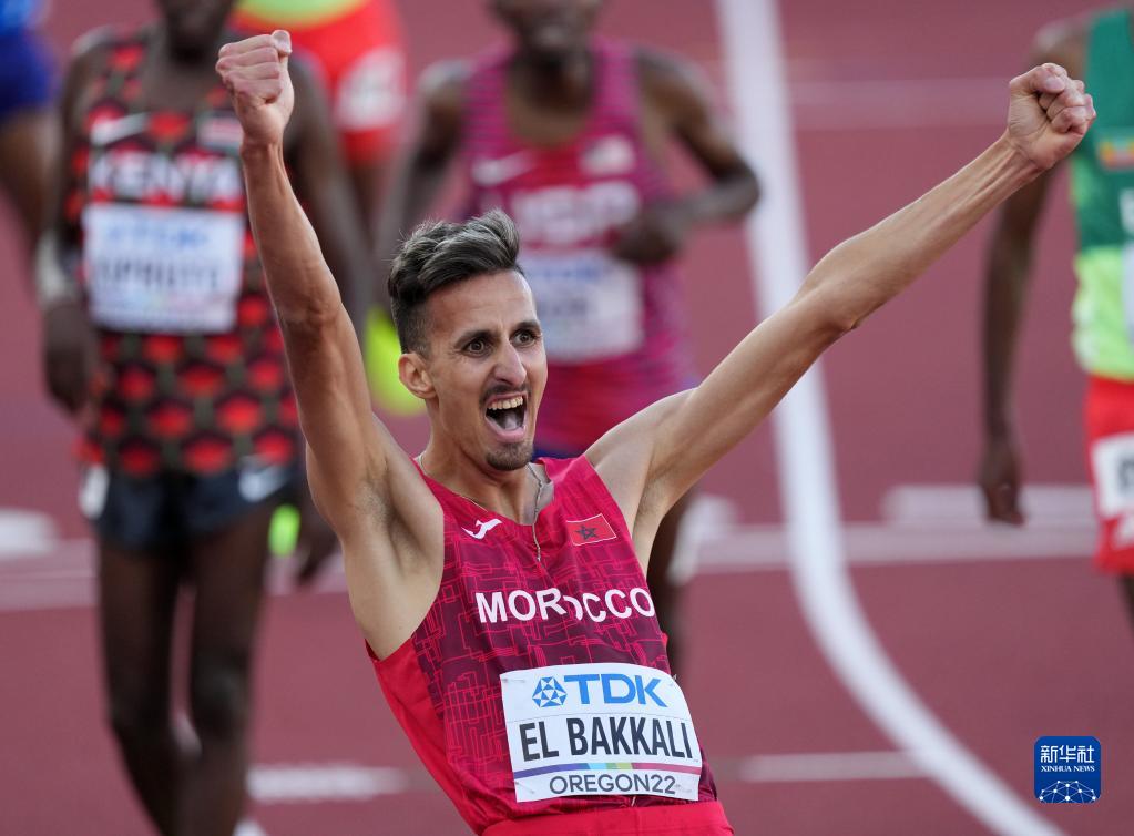 田径世锦赛：男子3000米障碍决赛摩洛哥选手艾尔巴卡里夺冠