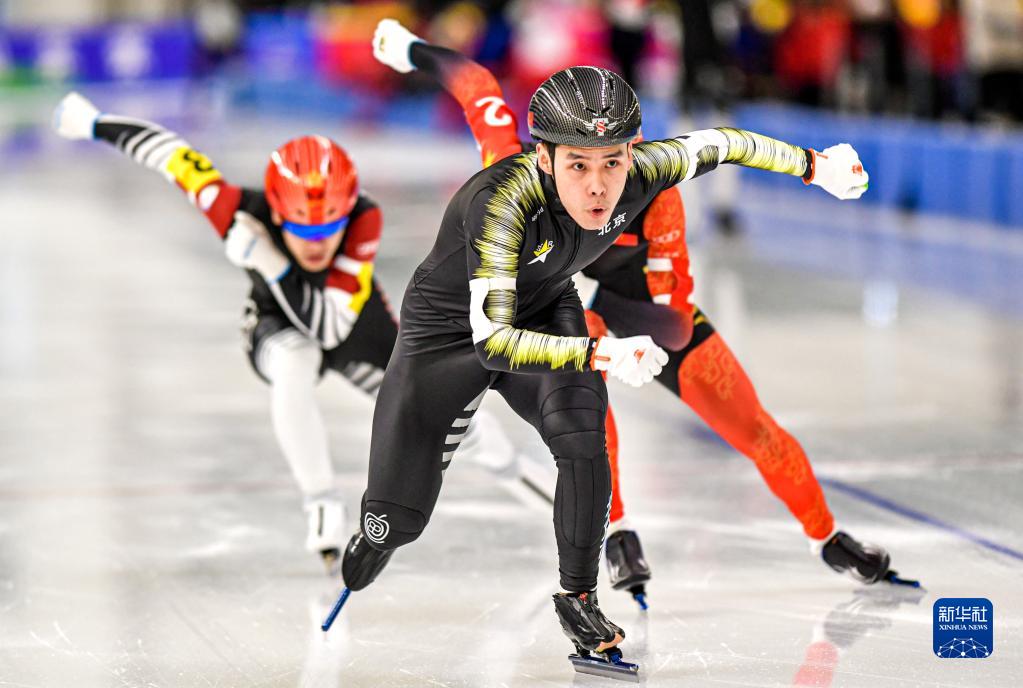 速度滑冰——全国冠军赛：男子短距离团体追逐赛况